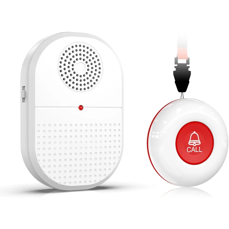 

CallToU Caregiver Pager Call Button Elderly Wireless Call Button Vibration Pager Nurse Calling Alert System for Home Elderly