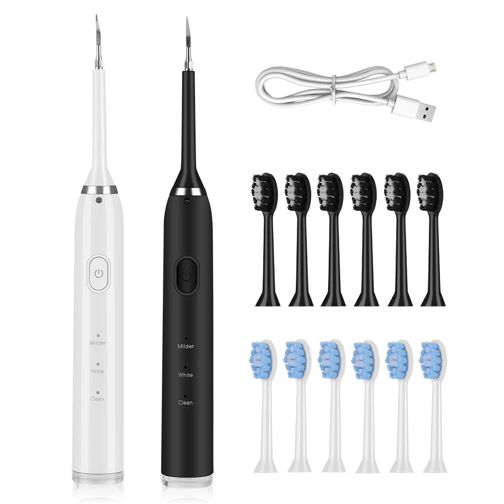 Sonic Electric Toothbrush Scaler spazzolino per la rimozione del tartaro dentale raschietto per sbiancamento dei denti per adulti tartaro Cleaner strumenti per la pulizia dei denti