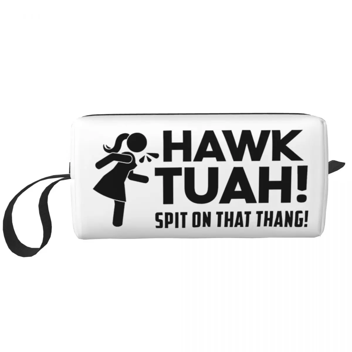 HAWK TUAH Cosmetic Bag Women Makeup Bags Spit on that Thang Meme Travel Waterproof Toiletry Bag Organizer Merch