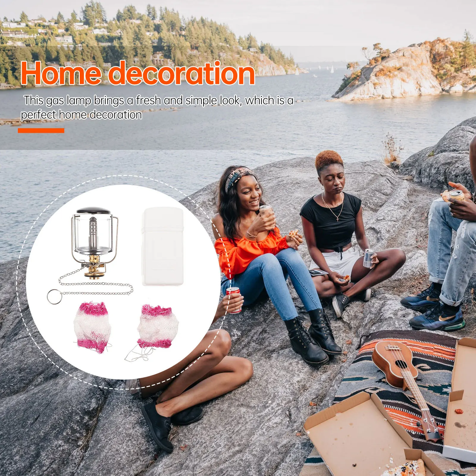 

1Pcs Outdoor Gas Lamp Heavy Duty Threaded Flat Tank Compatible Bright Safety Lighting for Patio Tent Boating Fishing Emergency