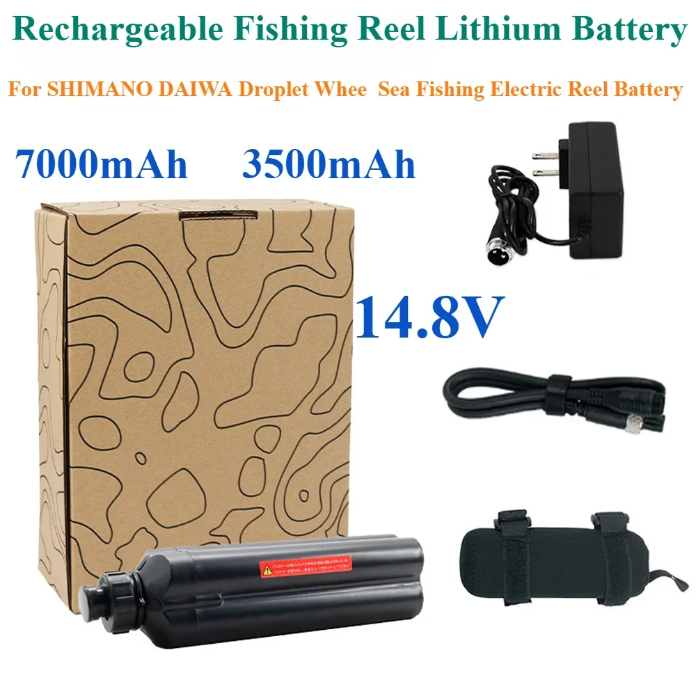 14.8V Rechargeable Fishing Reel Lithium Battery 7000mAh For Sea Fishing Electric Reel Battery  For SHIMANO DAIWA Droplet Whee