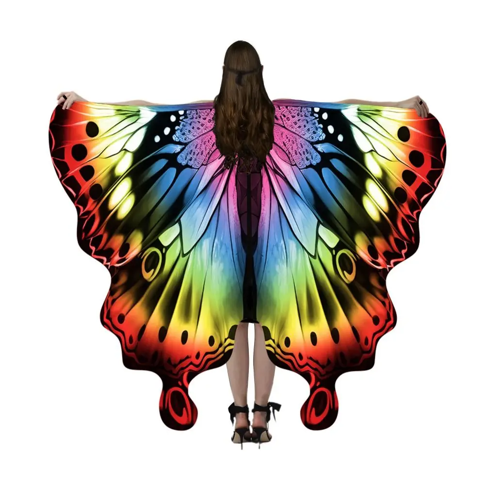 Festival Party Accessories Butterfly Shawl Cape Gift Props Cosplay Fairy Wings Cloak Party Favor Halloween Costume Adult