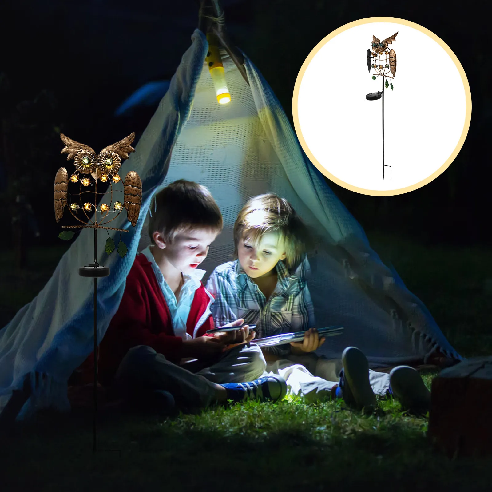 

Outdoor Solar Led Garden Lights Christmas for Waterproof Owl Lamp Yard Decoration