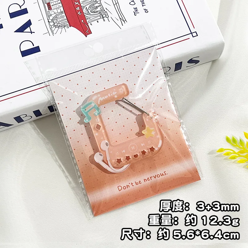 جوفاء حلقة تسلق الاكريليك على شكل حقيبة المفاتيح لطيف أنيمي على ظهره سحر الفتيات الجمالية تسلق هوك التبعي