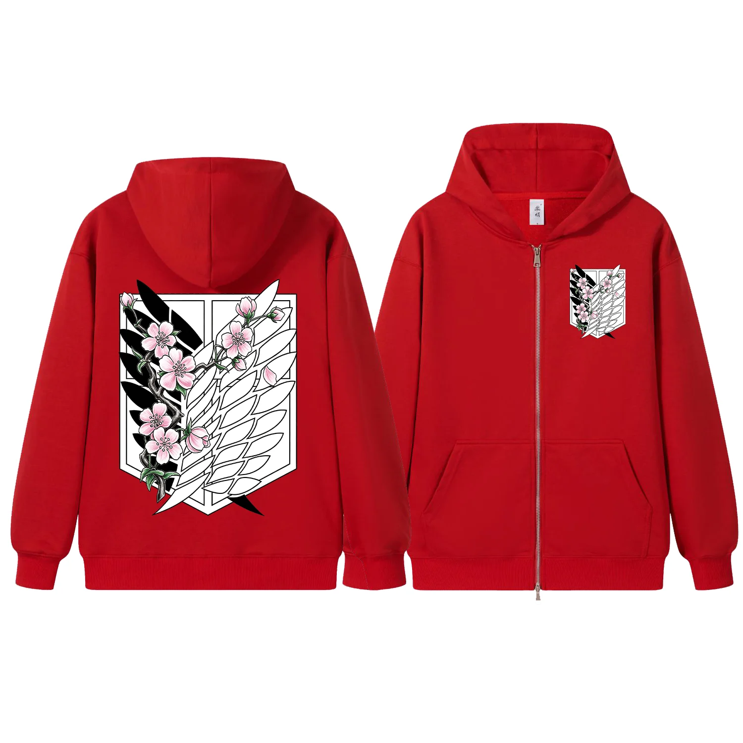Attack on Titan Anime Printed Zipper Hoodie 2026Autumn/Winter New Harajuku Men's Casual Loose Versatile Plus Size Sweater Top