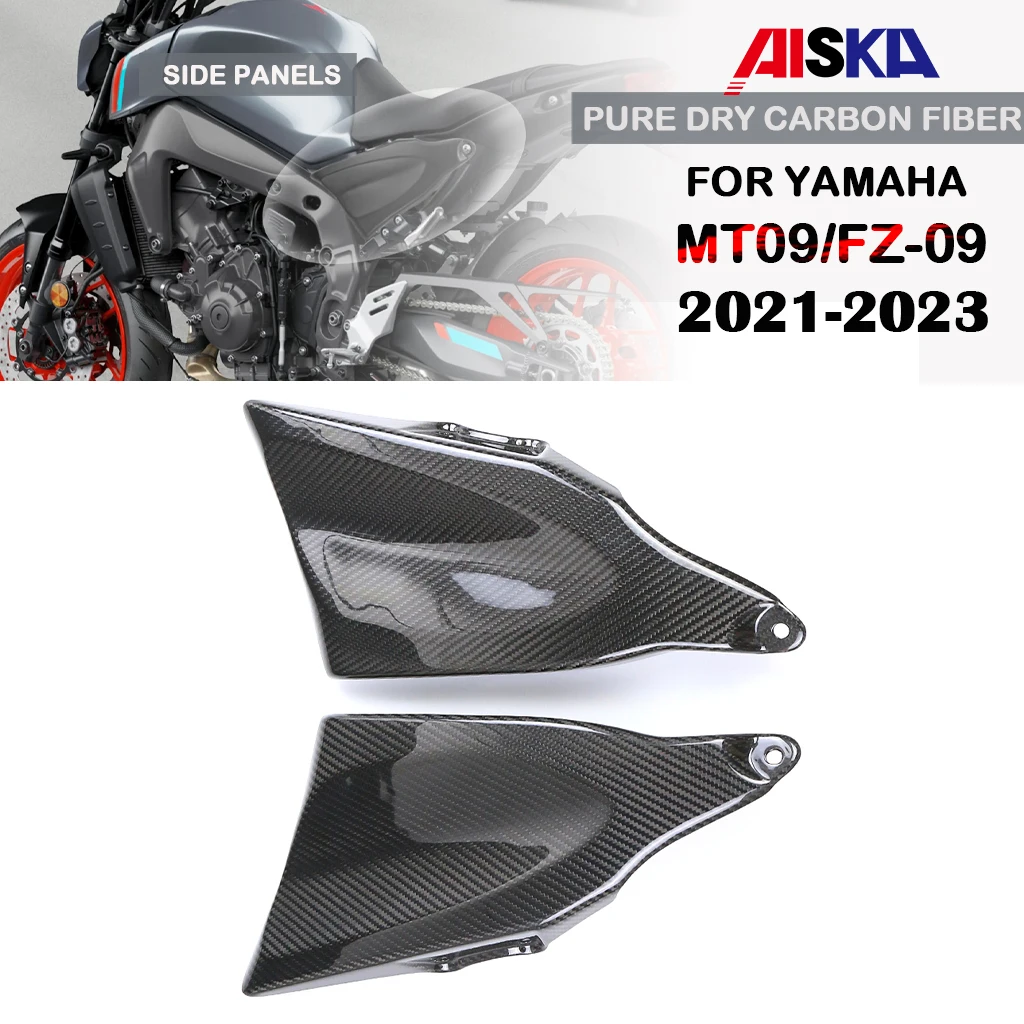 Motorcycle Accessories Frame Cover Protect Infill Side Panels Fairing Dry Carbon Fiber For Yamaha MT09 FZ09 SP 2021 2022 2023