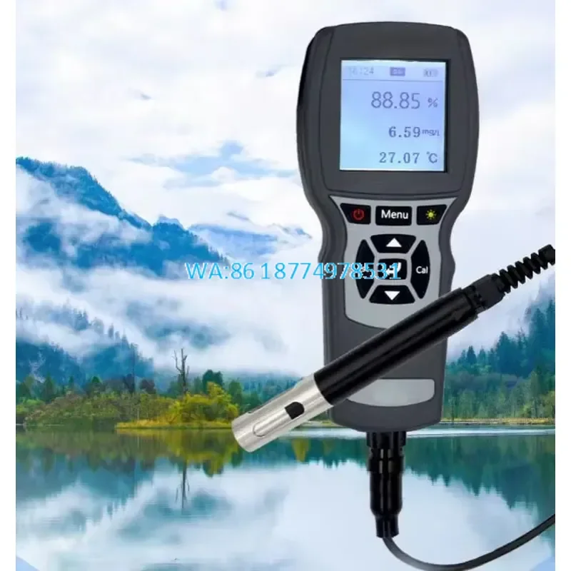 Wmwmnu Digital Handheld Fluorescence Analysis Dissolved Oxygen Meter for Aquaculture Fish Pond Water Quality Testing