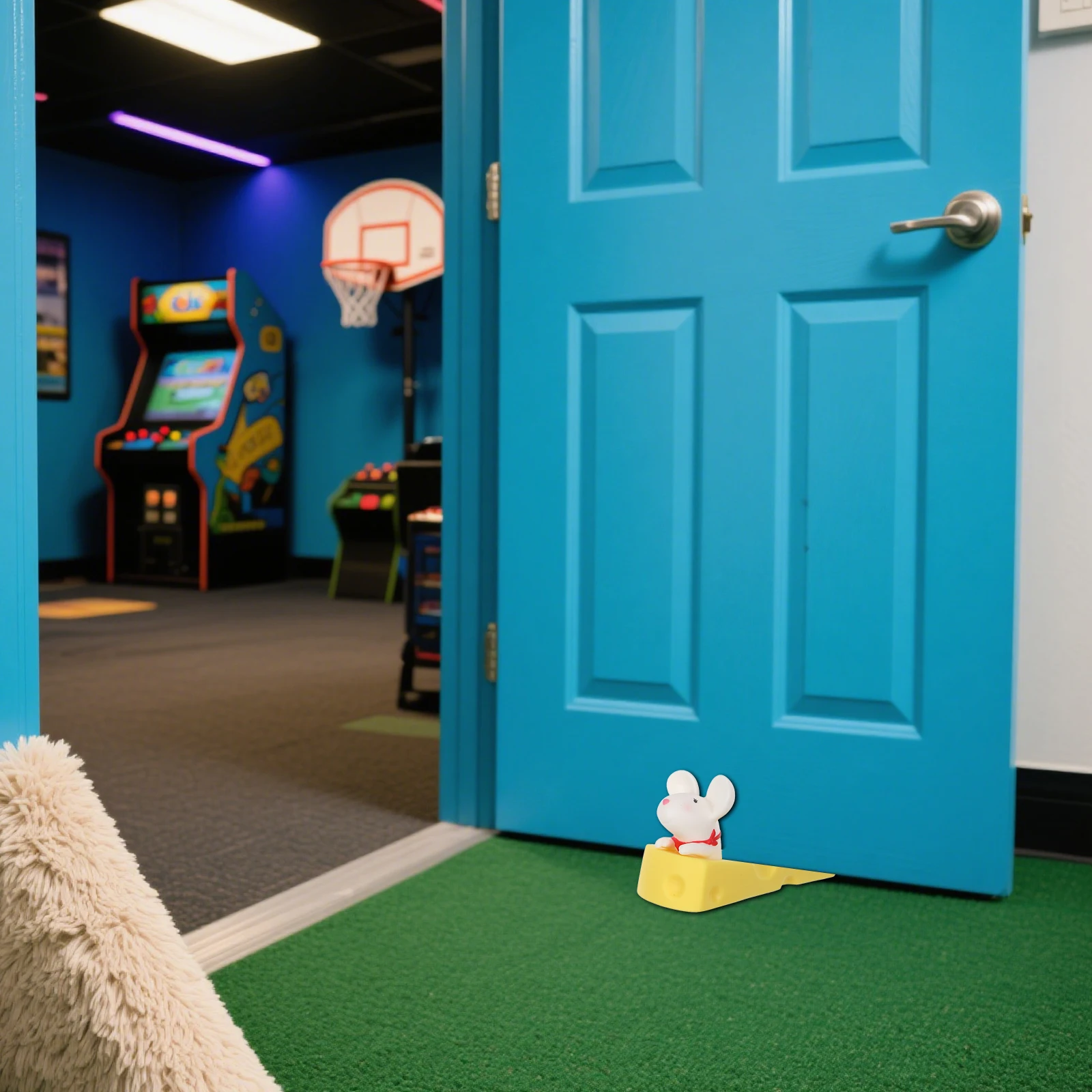 

2pcs Cartoon Stopper Cute Mouse Design Decorative Animal Doorstop For Home Kids Room Office Plastic Stopper Indoor Security