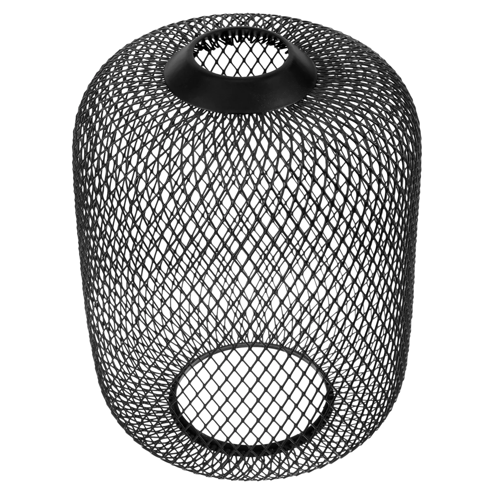 

Iron Lamp Shade 16x21 Cylinder Matte Black Wire Mesh Cover for Wall Floor Ceiling Lamps Home Hotel Restaurant Lantern Shades
