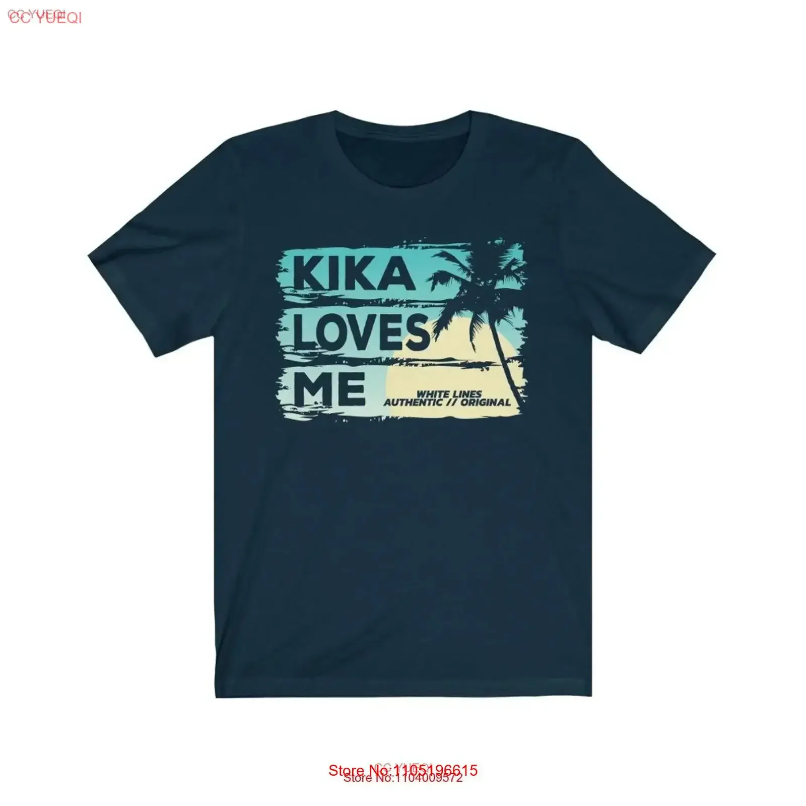Kika Me Loves White Lines camiseta divertida Ibiza vintage lavada moda Casual versátil suave ropa de diseñador homme streetwear