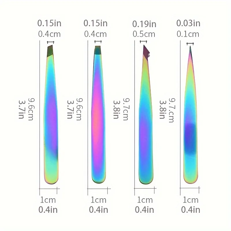 Stainless steel Colorful Precision Eyebrow Tweezers - Professional Hair Plucking & Trimming Tool for Perfect Brow Shaping image 6