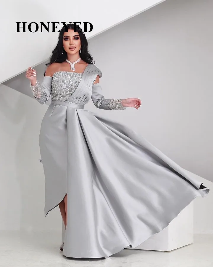 Honeyed Hot Sliver Cocktail Party Dresses 2023 Asymmetrical Sleeveless One Shoulder Ruffles Homecoming Prom Gown Robe De Soirée