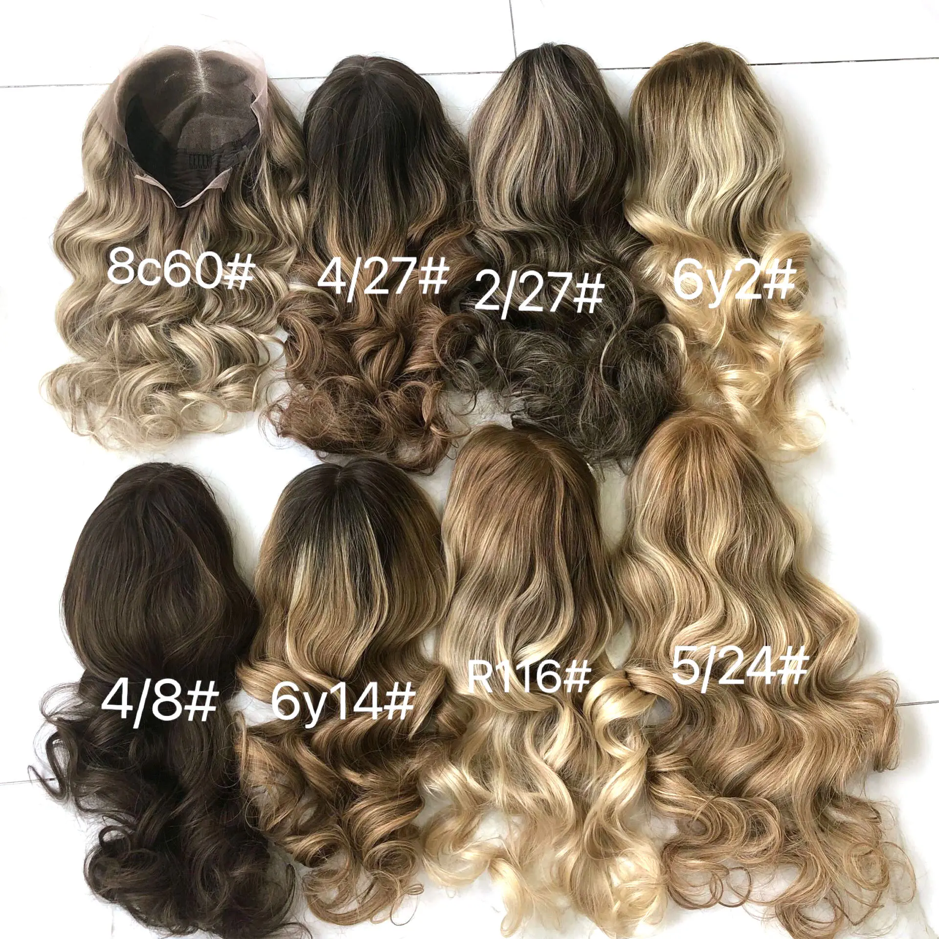 Hstonir European Remy Hair Lace Front Wigs Color Wigs For Women Curly Lace Front Ombre Human Hair Wig Lace Top Wig G046