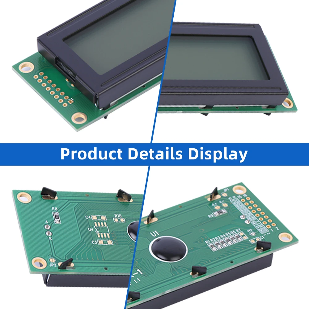 Luz verde russa letras pretas 2002k-1 display de cristal líquido 02x20 lcd 180*40mm st7066u fabricante de fonte de tela grande