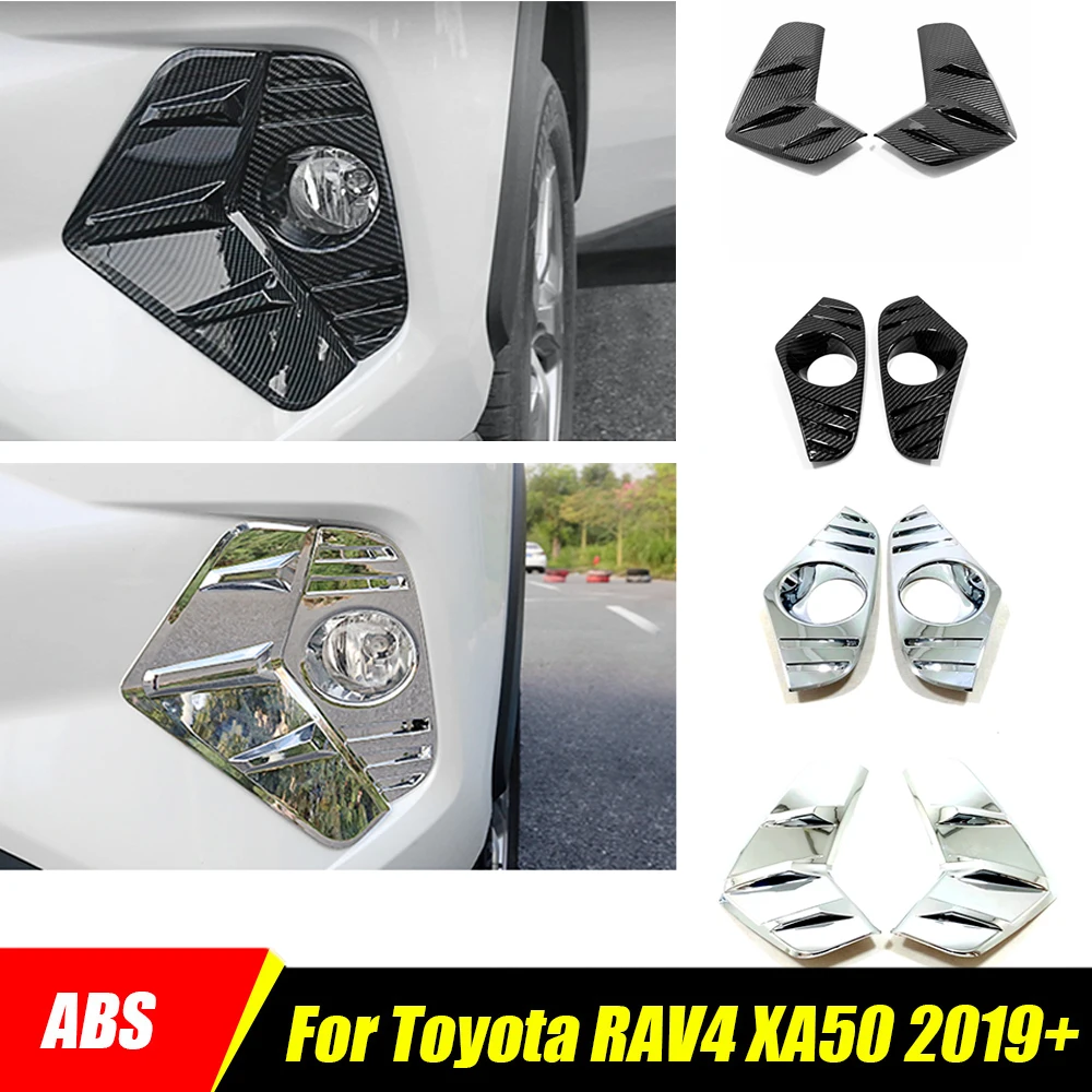 

2019 2020 2021 2022 2023 For Toyota RAV4 XA50 ABS car Front Foglight Fog Light Lamp Cover Trim Frame Sticker Car accessories