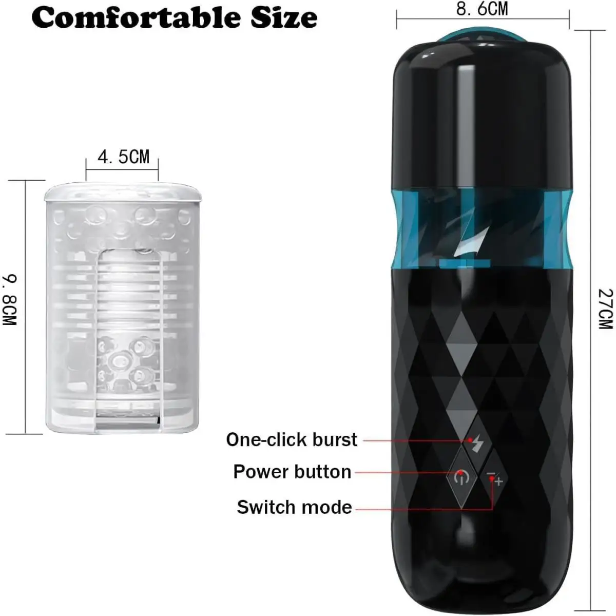 Automatic Thrusting Rotating Male Masterburbator - Adult Toys Electric Pocket  Hands-Free Masturbators, 3D Realistic Textured Penis Sleeve Stroker Toy, Adult Man Sex Toys & Games for Men Pleasure view 4