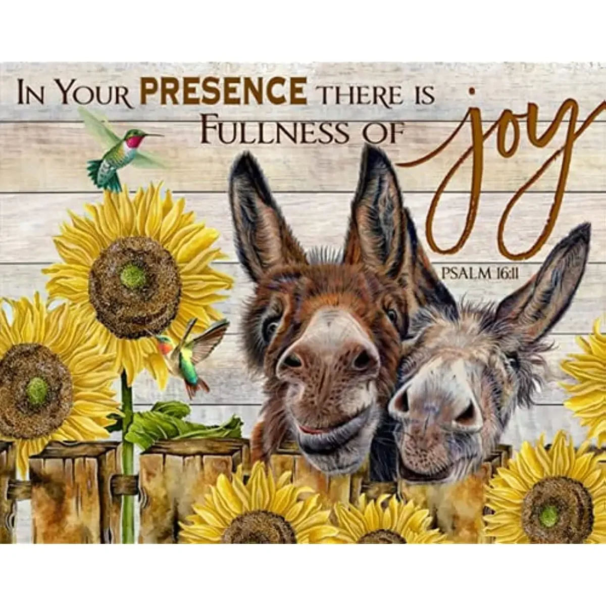 

In Your Presence There is Fullness of Joy Donkey Tin Sign Funny Proverb Vintage Wall Decor Bar Cafe Family Metal Sign 8x12 inch