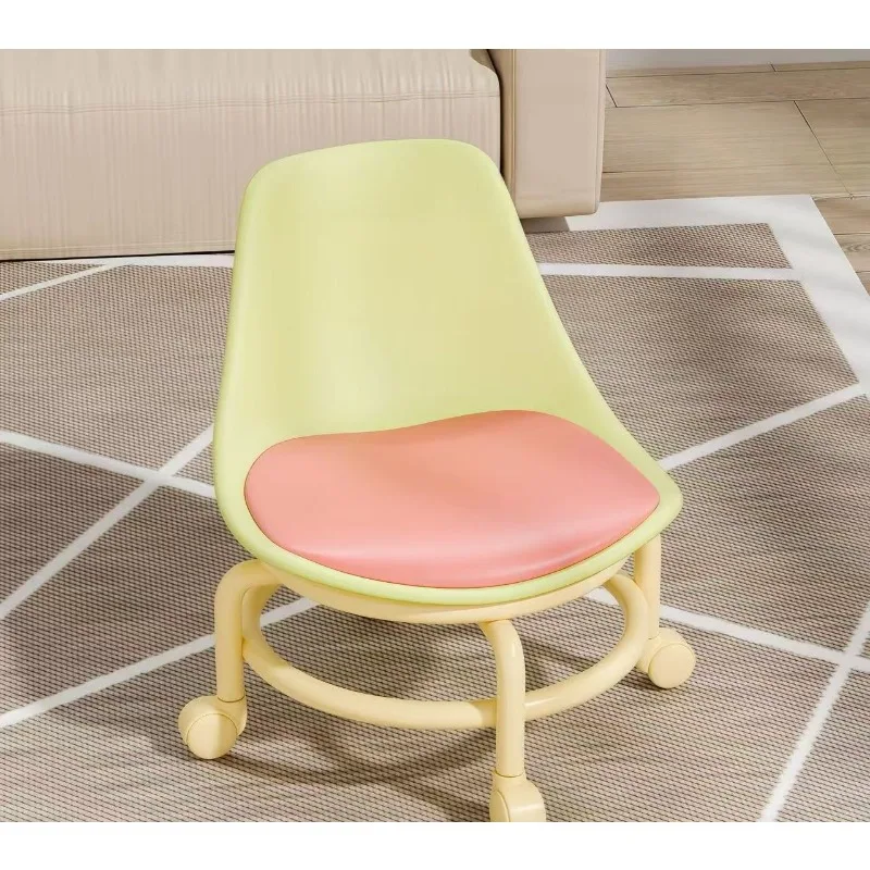 Dopamine Universal Wheel Swivel Stool, Movable Backrest Chair with Quick Assembly & Disassembly