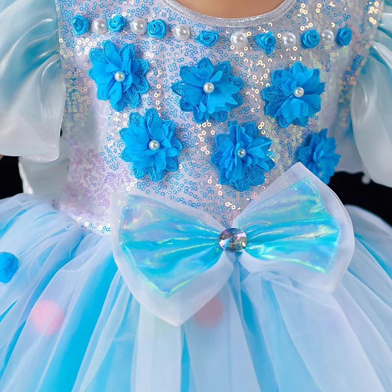 Lantejoulas flowe dança traje meninas lírico contemporâneo freestyle rosa amarelo azul moderno vestido de dança meninas criança crianças