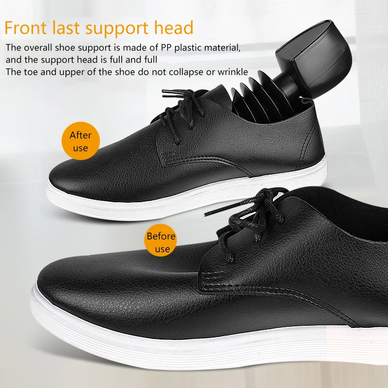 نقالة الأحذية البلاستيكية للرجال/النساء، قطعة واحدة من أشجار الأحذية قابلة للتعديل، حامل أحذية عملي لمنظم الأحذية