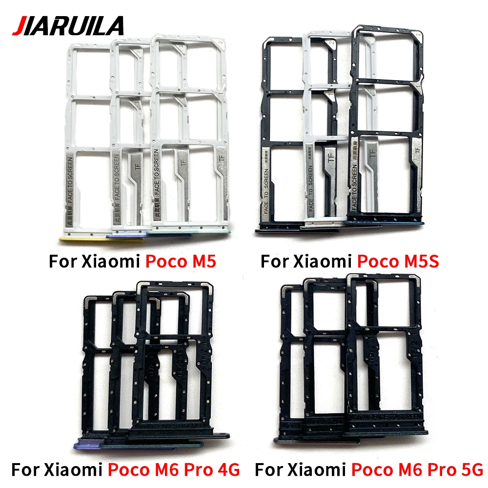 Superior quality Sim Tray Holder SIM Card Tray Slot Holder Adapter Socket Repair Parts For Xiaomi Poco M5 M5S M6 Pro 4G 5G