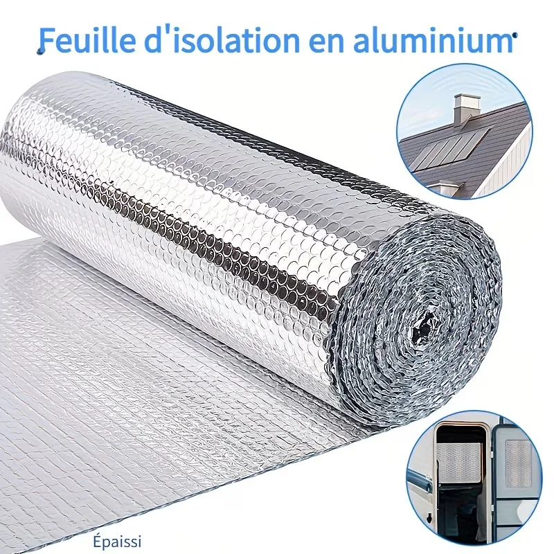 Aluminum Insulation Film, Aluminum Foil Insulation Sheet, Providing Winter Warmth and Summer Cooling Function for Windows and Ro