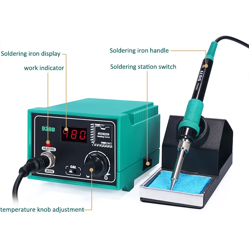 Electric Soldering Iron 939 Smart Soldering Station Constant Temperature Adjustable Temperature Home Repair Welding