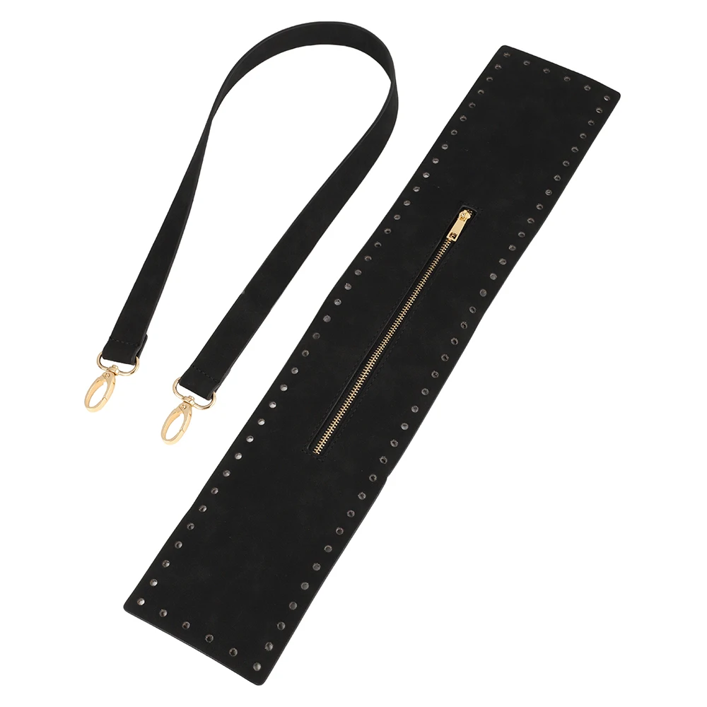 

Набор для изготовления сумок на плечо «сделай сам», ремешок для сумки из искусственной кожи, вязанная крючком на молнии с отверстиями для изготовления сумок, швейные аксессуары