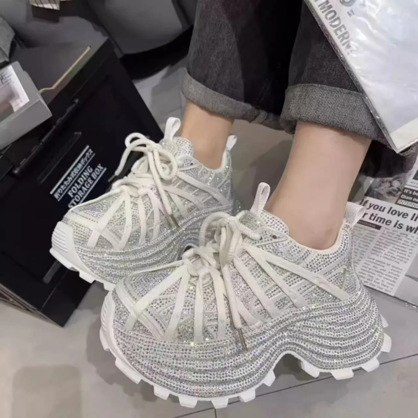 tianxing-water-diamond-dad-shoes-women's-new-2026-high-end-sensation-super-stylish-trendy-brand-unique-thick-bottom-sports-shoes