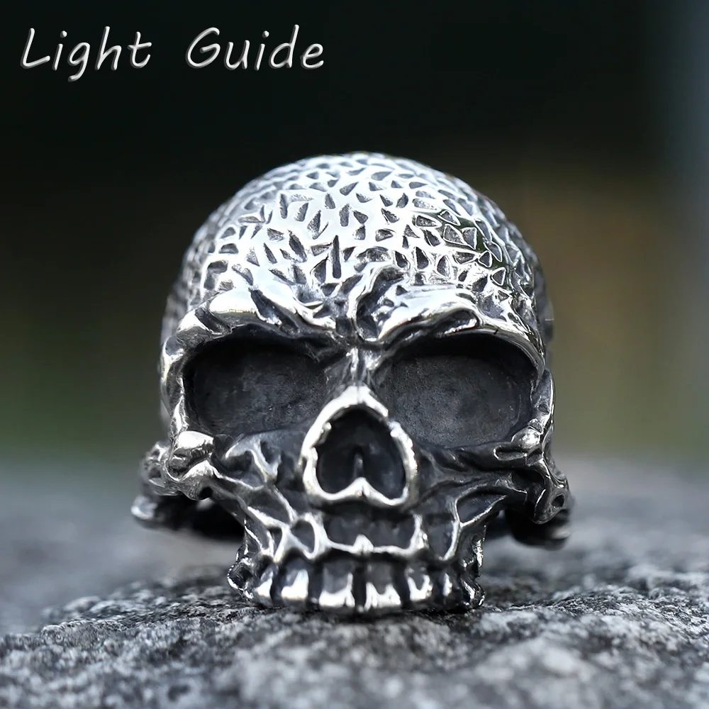 NEW Men's 316L stainless steel rings Calvarium Skull ring Gothic Biker PUNK Motorcycle Band Jewelry for Gifts free shipping