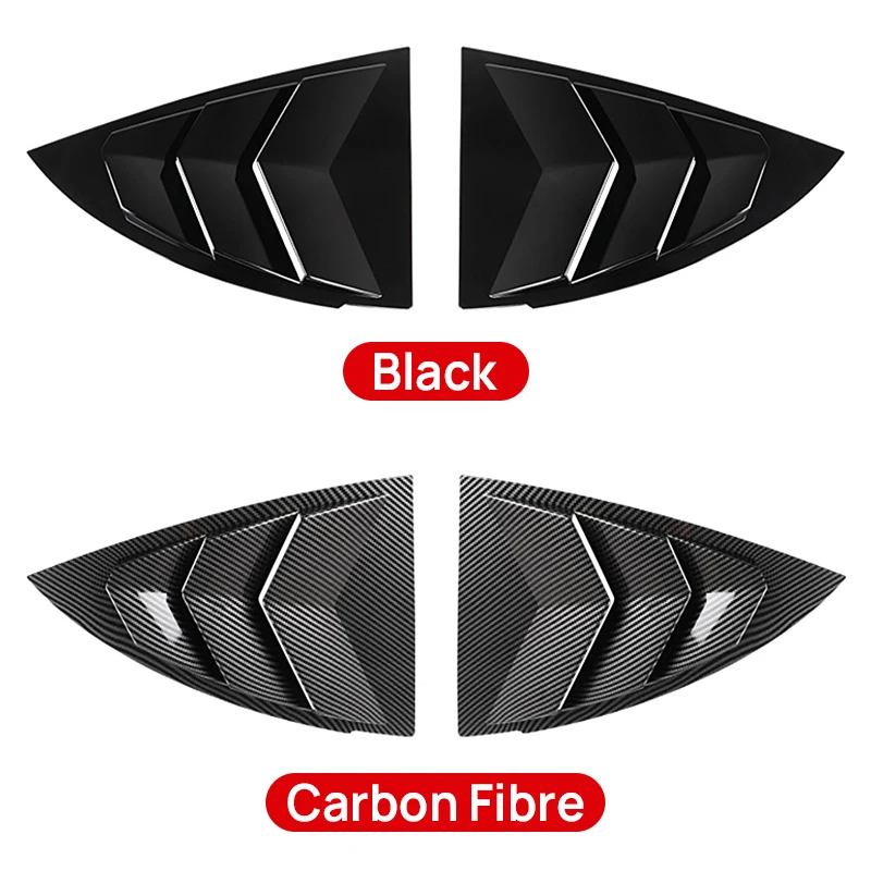 ألياف الكربون سيارة الخلفي الثلاثي كوة الإطار الزخرفية ملصقات الكسوة اكسسوارات ل تسلا نموذج Y 2021 2022 2023 2024 2025 #3