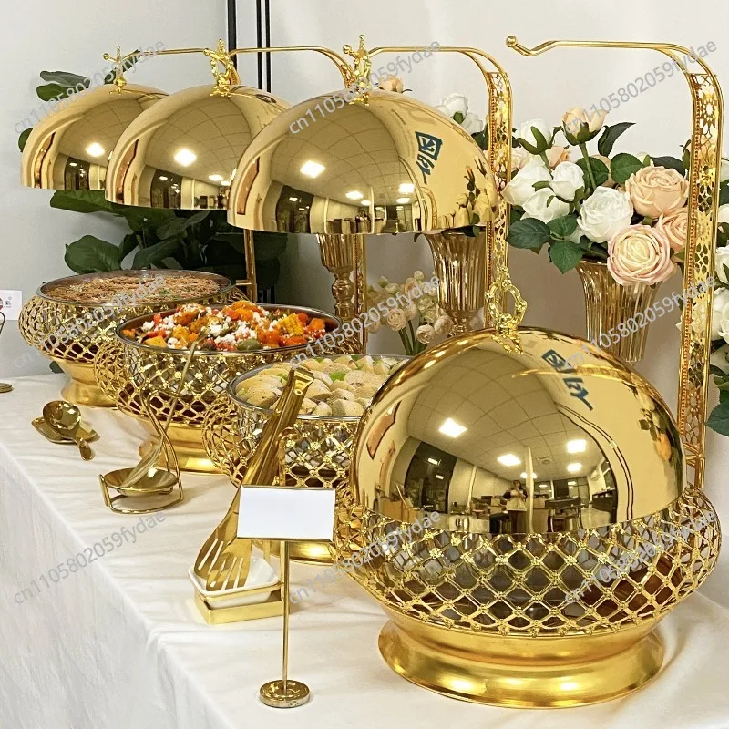 Luxury Stainless Steel Hanging Chafing Dish Wedding Party Buffet Food Warmer Catering Serving Equipment