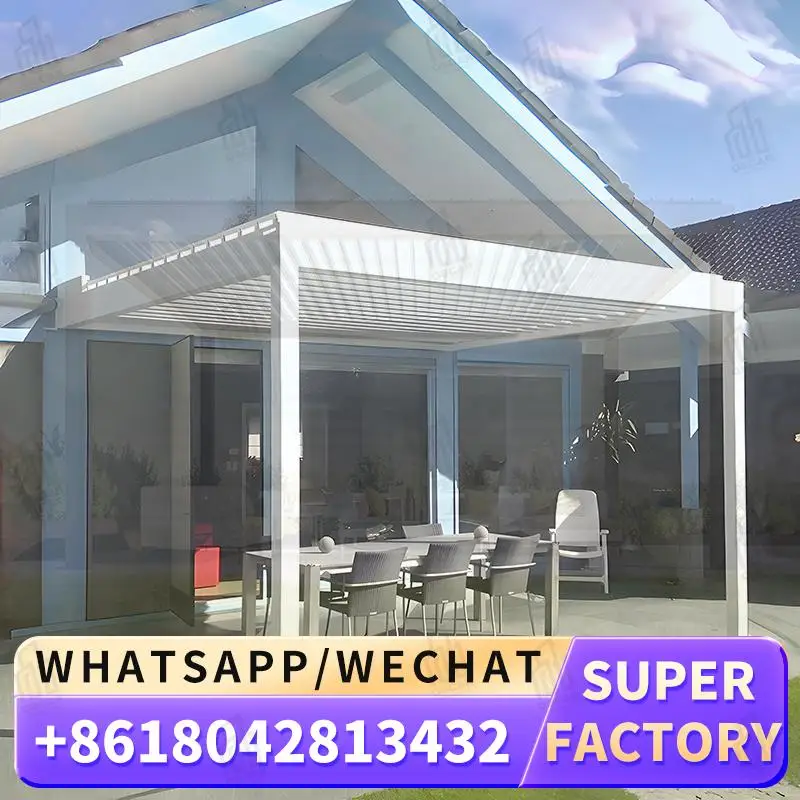 

Large Indoor Hydroponic Grow Remote Control Aluminium Pergola for Home Decoration in Garden Balcony Patio Louver Pergola