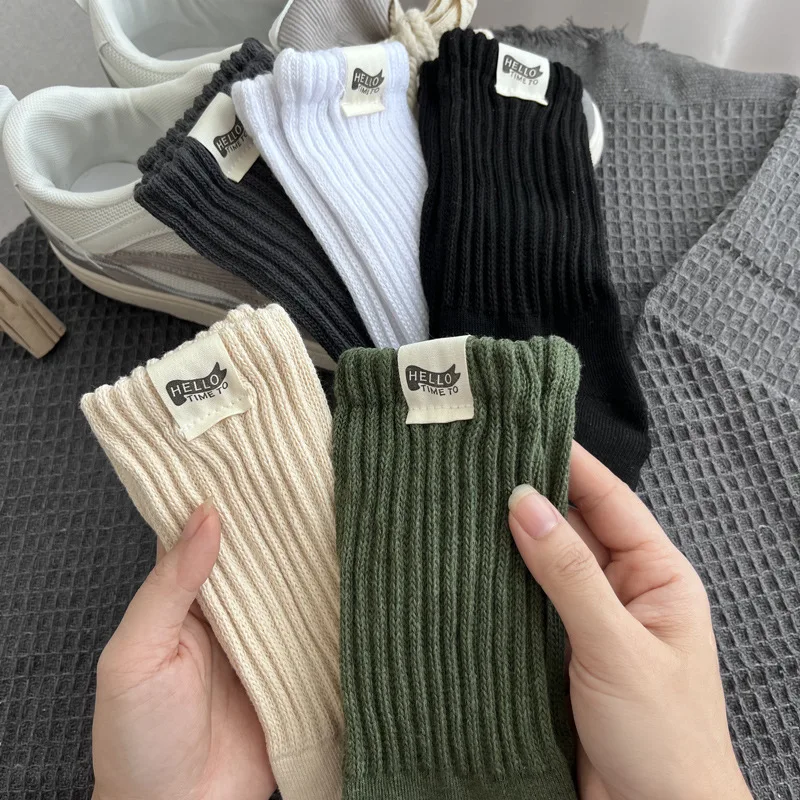 

1/5 Winter Warm Thick Sports Mid tube Men's Socks Thick Thread Autumn Winter Simple Comfortable Casual Socks