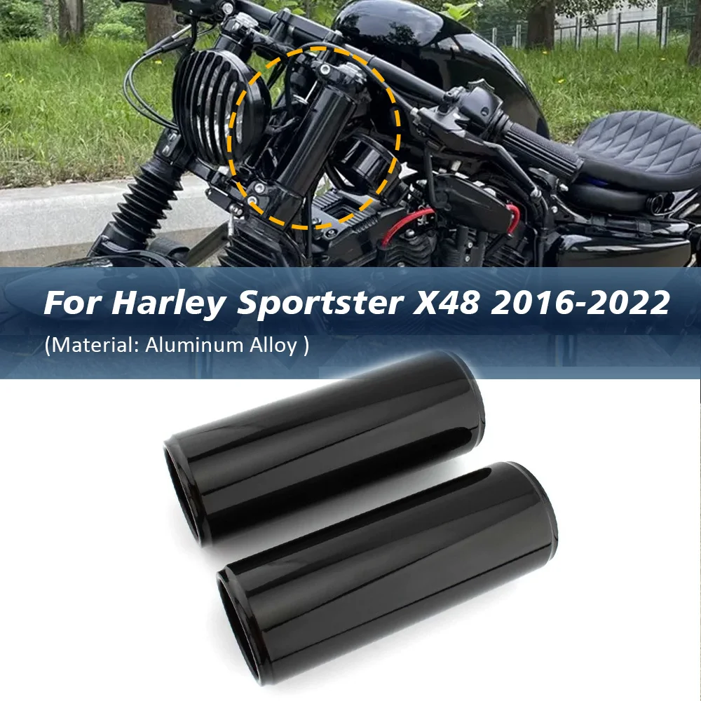 

49MM Motorcycle Upper Front Fork Shock Absorber Boot Slider Cover For Harley x48 FORTY-EIGHT XL1200X 2016-2022