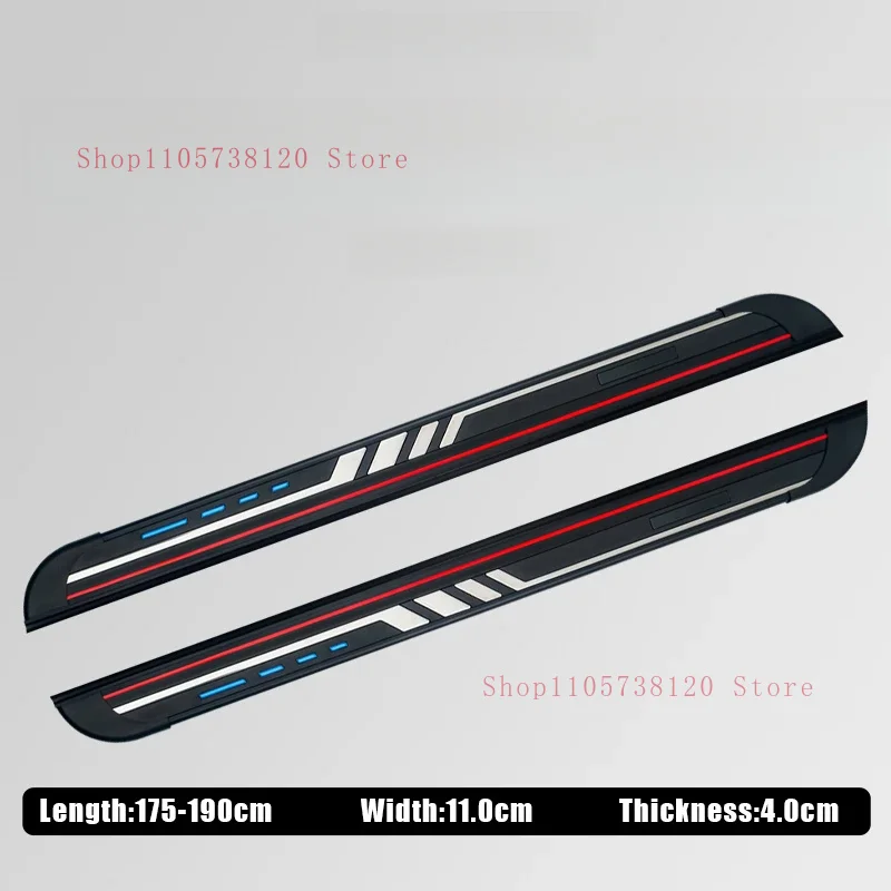 Auto Parts Matte Black Aluminum Bolt-On Pair Of Running Boards SUV Pickup