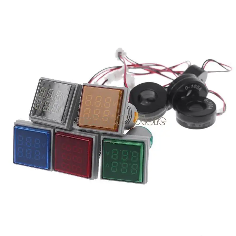 M3GA Square LED Digitale Doppelanzeigevoltmeter Amperemeter -Spannungsmesserstrommesser