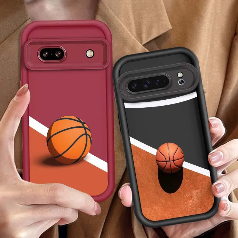 

Hot basketball Cool For Google Pixel 9 8A 8 7 7A Pro XL 5G Eye Ladder Soft TPU Shockproof Cover Phone Case