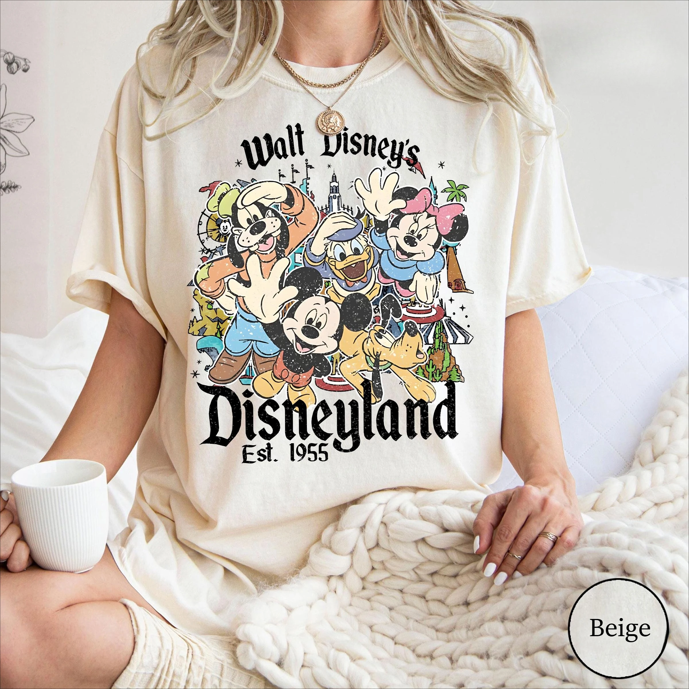 

Comfort Colors Retro Disneyland Est 1955 Shirt Mickey Friends Disney Vacation Tee Disney Family Trip T-Shirt