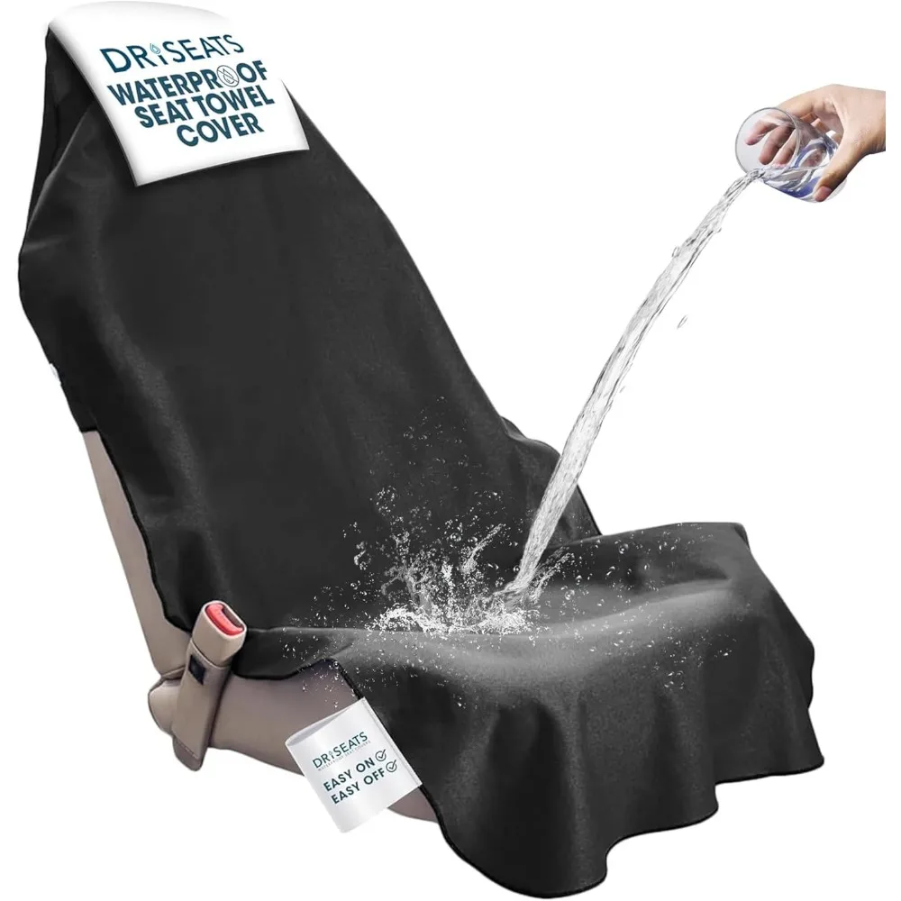 

Waterproof Car Seat Cover with Slip Resistant Backing, Universal Fit for Front Seats in Cars, Trucks, SUVs - Black XL
