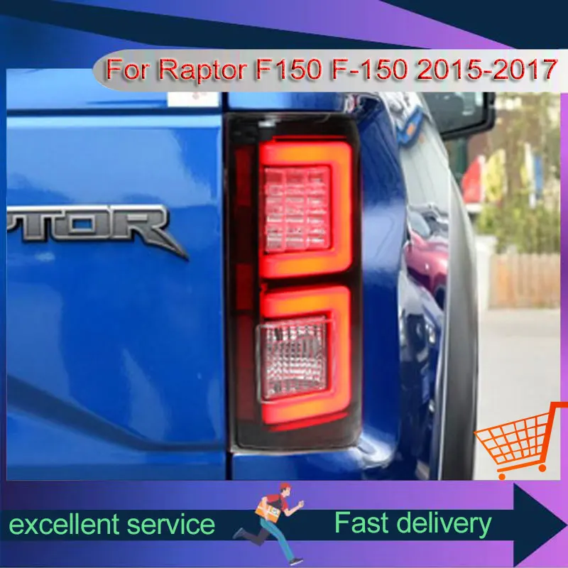 Car Styling For Ford Raptor F150 F-150 2015-2017 Taillight Assembly Refit LED Driving Brake Turn Signal Lights Auto Accessories