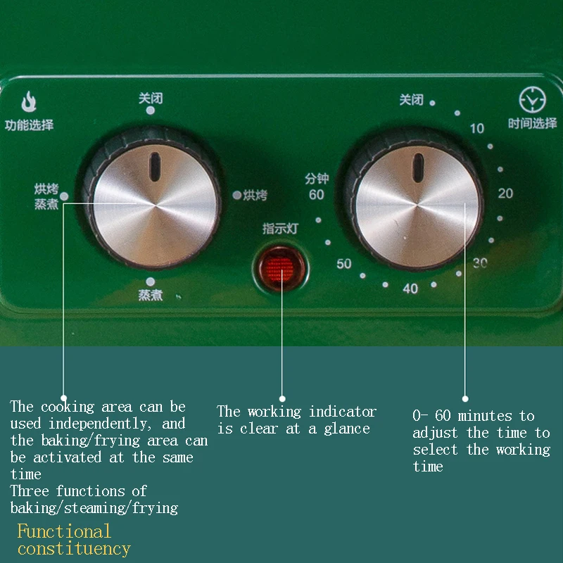نوع جديد آلة الإفطار الصغيرة فرن كهربائي صغير المقلية والبخار أربعة في واحد غير عصا آلة الإفطار