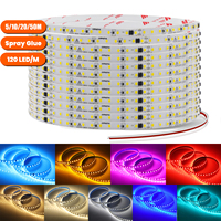 220V LED Strip Light 5m 10m 20m 50m Flexible LED Tape 2835 120LEDs IP44 Waterproof Light Bar White Warm Natural Ice Blue Pink