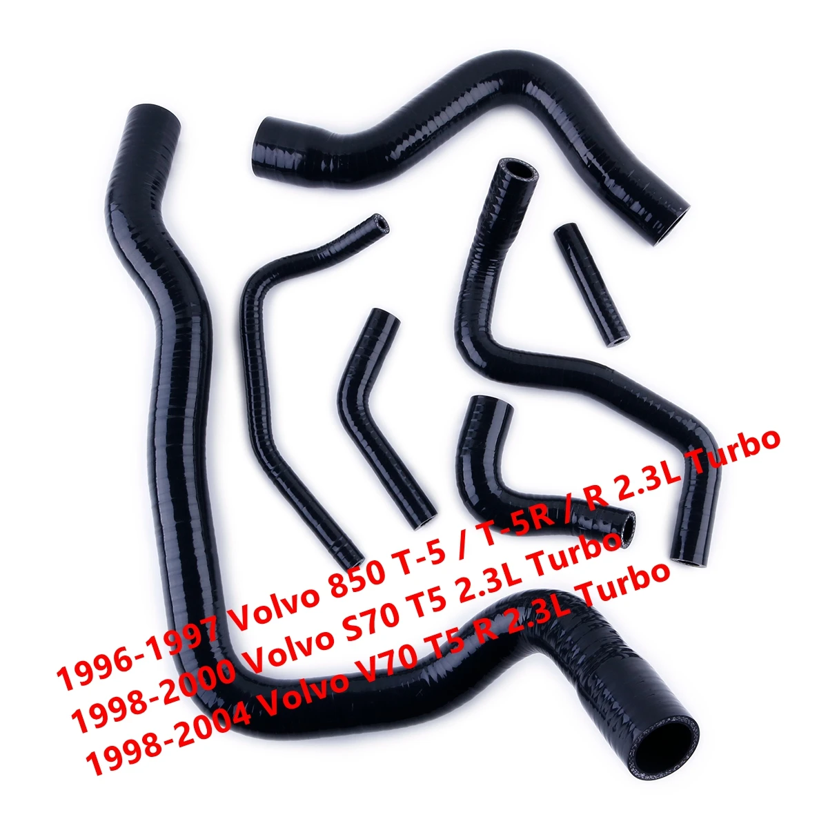 

For 1996-2004 Volvo 850 T5 T-5 S70 V70 T-5R 2.3T 1997 1998 1999 2000 2001 2002 2003 Radiator Hose Kit Silicone Tubes Piping 7Pcs