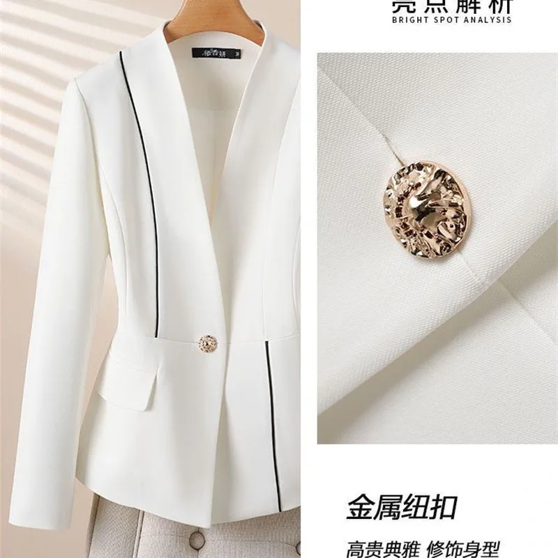 الراقية المرقعة سترة بدون ياقة المرأة السترة 2026 جديد قصير ربيع الخريف الحصاد الخصر شخصية دعوى معطف أعلى