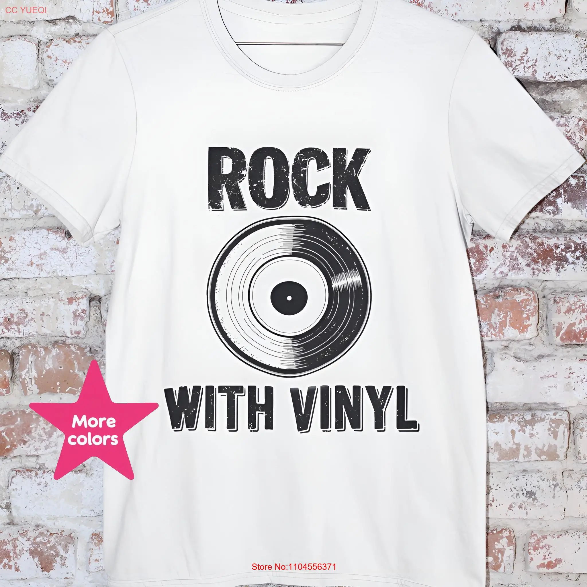 Vinyl Rock T Shirt for Classic Music Lover Vintage Vibe Rocker Old Song Listener Gramophone Legendary