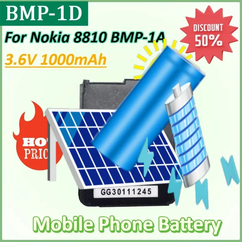 

8810 3.6V 1000mAh Mobile Phone Battery for Nokia 8810 BMP-1A BMP-1D High Quality Battery
