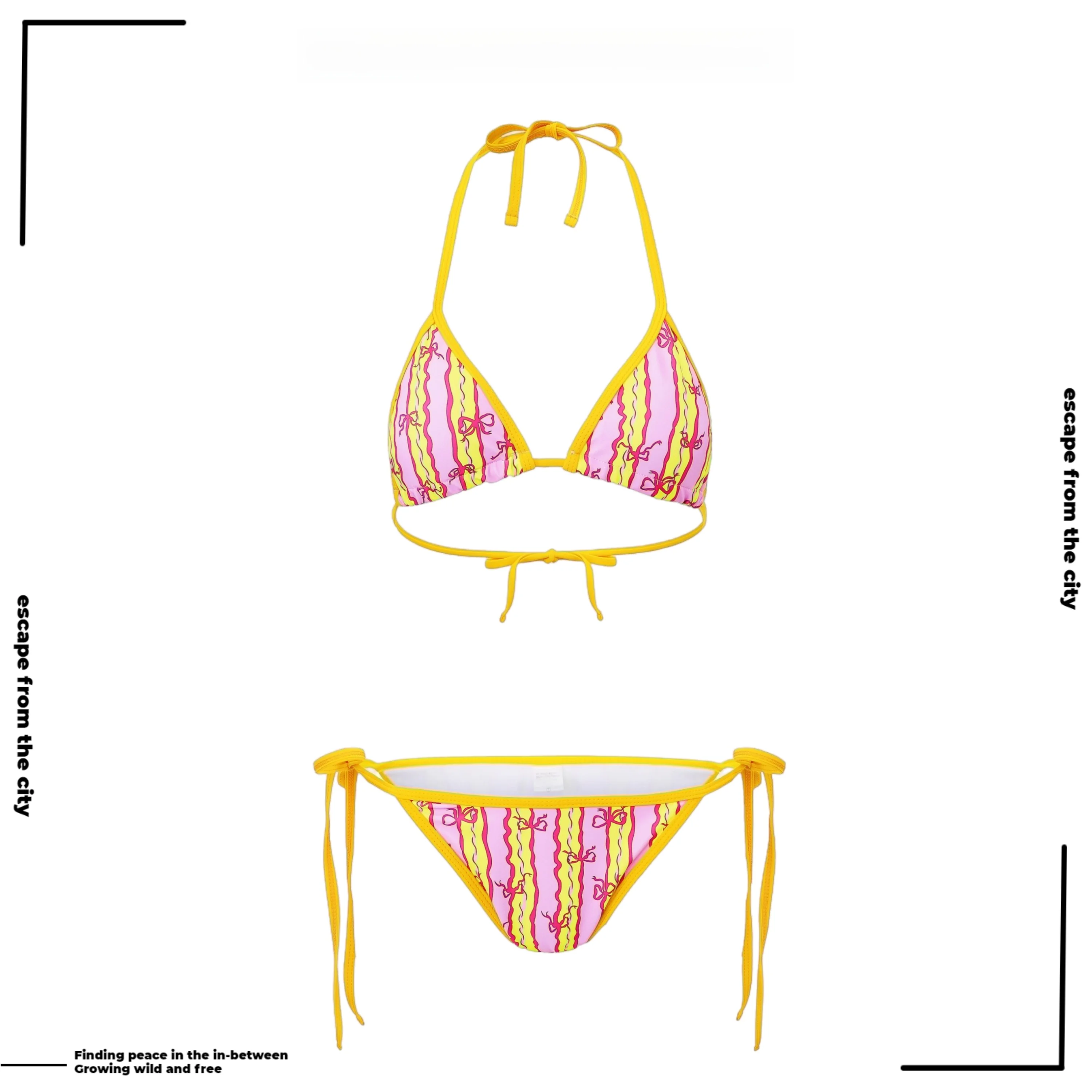 

Новый сексуальный купальник-бикини с тонкими бретелями для небольшой груди, трехточечный купальный костюм для пляжа, термальных источников, отпуска, для девочек-подростков, спортивный фитнес-аксессуар