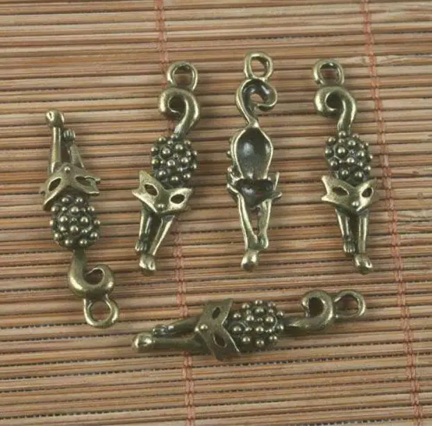 15pcs 32x6mm,hole:2mm antiqued bronze Cute animal design pendant G1597