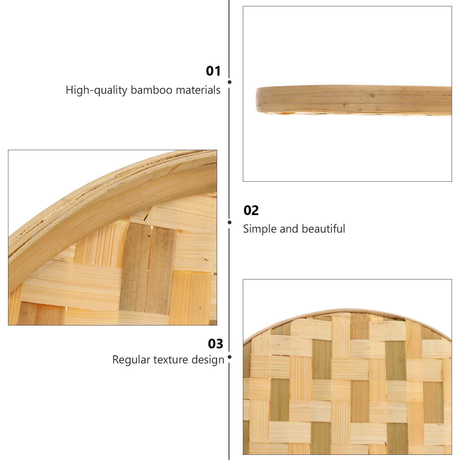 

1 шт. бамбуковый совок, бытовой бамбуковый совок ручной работы для хранения, поднос для сушки еды, кухонная корзина с фруктами, поднос для еды